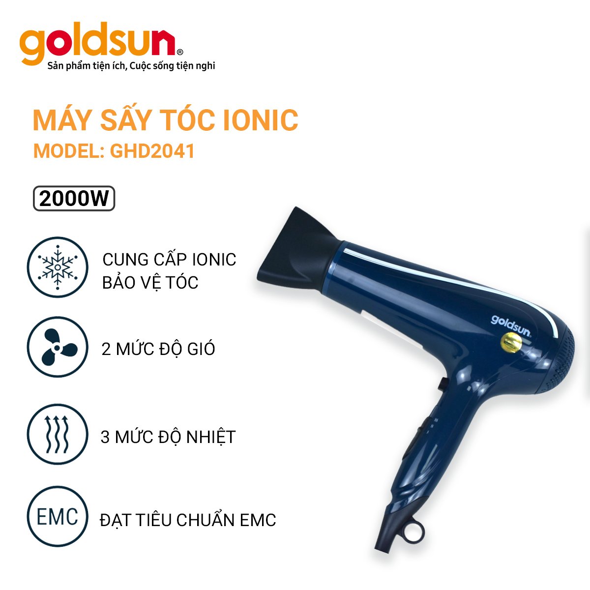 Máy sấy tóc Ionic GHD2041
