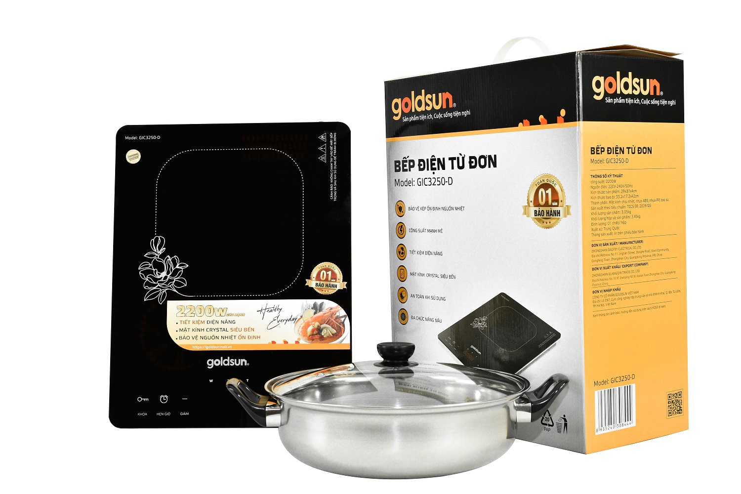 Bếp điện từ đơn Goldsun GIC3250-D